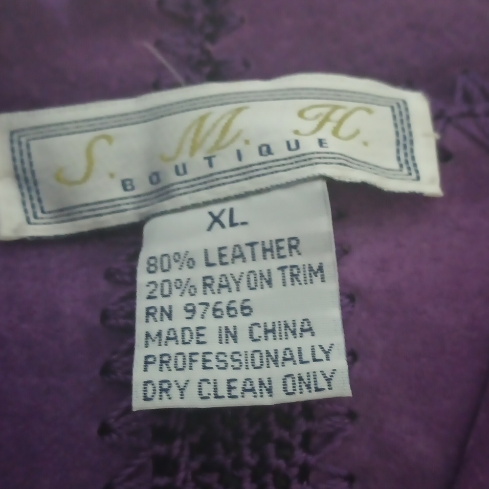 S. M H Boutique Leather Patchwork Jacket - image 2